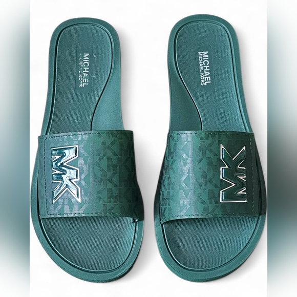 Michael Kors Shoes - Michael Kors MK Logo Slide Sandals Size 7